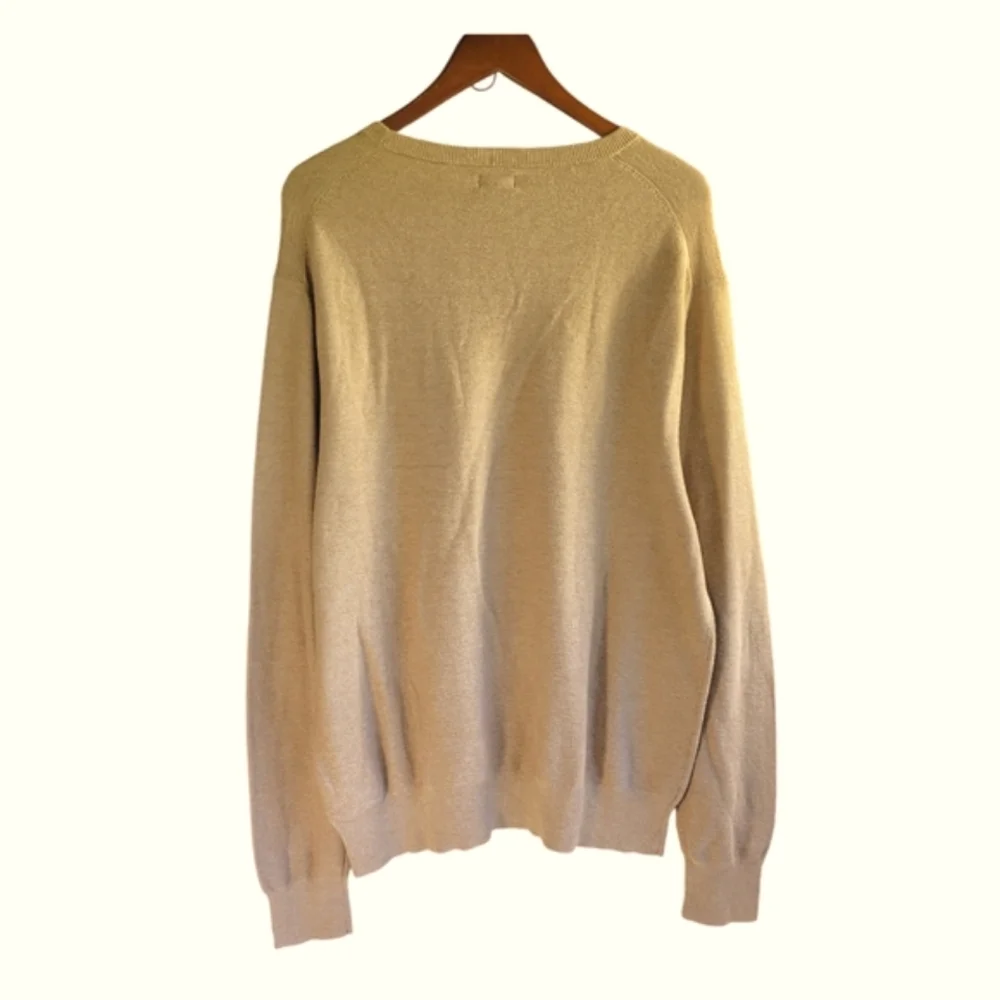 J. Crew Scoop Neck Sweater Tan Camel Men's XL